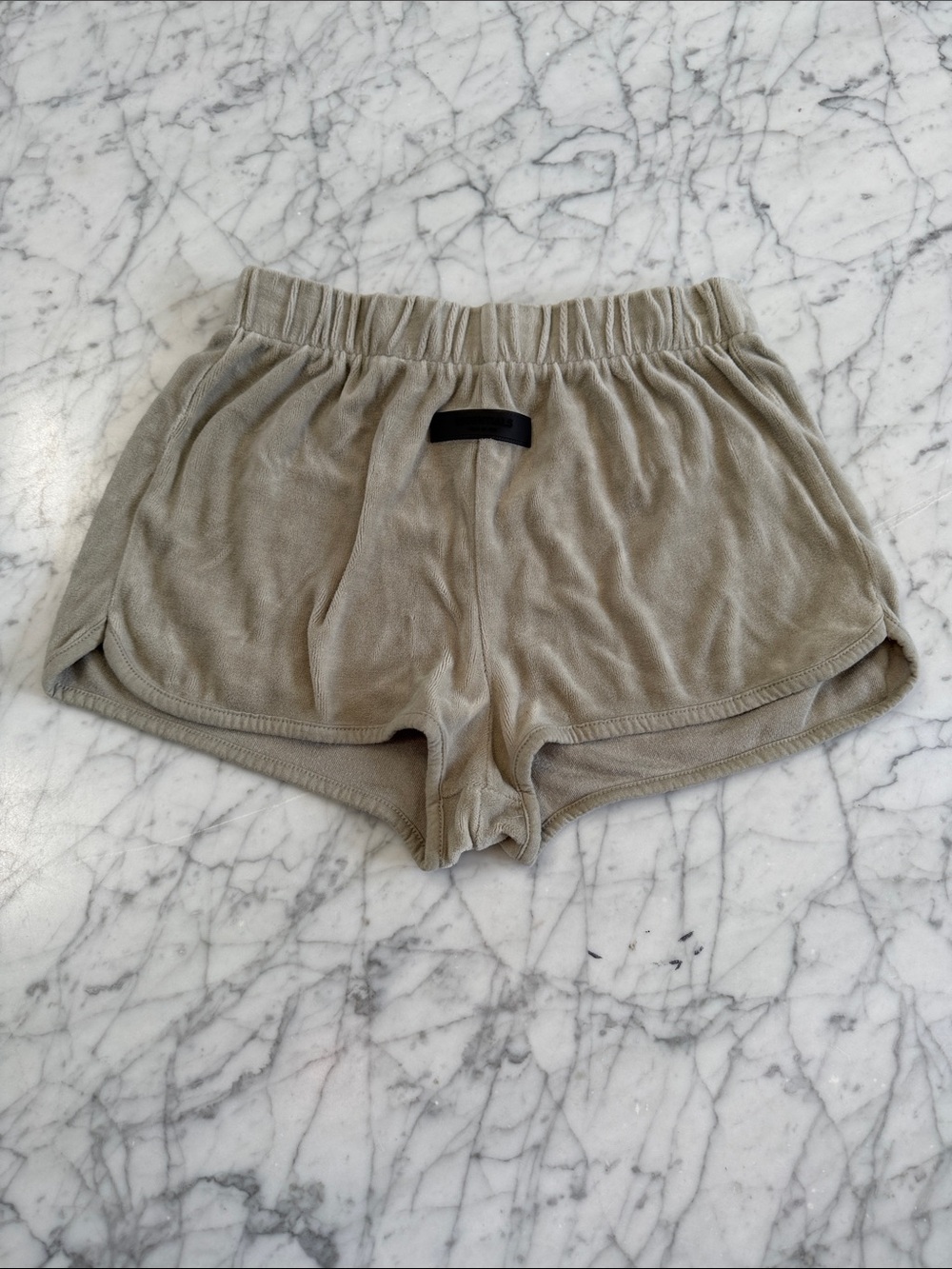 Fear of God Velour Beach Shorts Sz M Sage Green